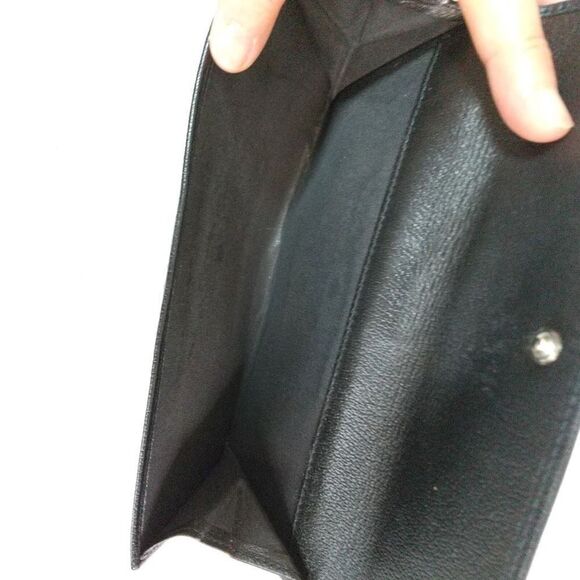 Chanel Camellia Black Leather Flap Long Wallet w/Authentication Card - Picture 12 of 13